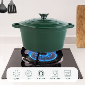 Enamel Dutch POTS can withstand high temperatures and meet many cooking needs, such as cooking, baking and stewing (Color: Green)